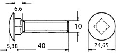 Låseskrue 10x40mm
