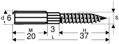 6x60mm stokkskrue