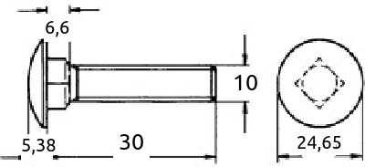 Låseskrue 10x30mm