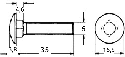 Låseskrue 6x35mm 