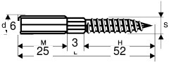 6x80mm stokkskrue
